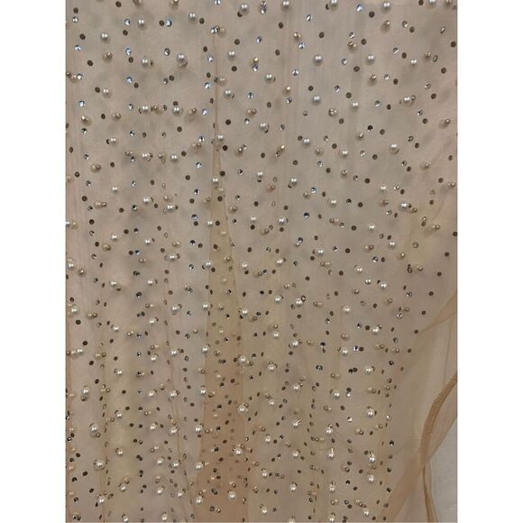 Pearl Embellished sheer statement blouse - Picture 4 of 8